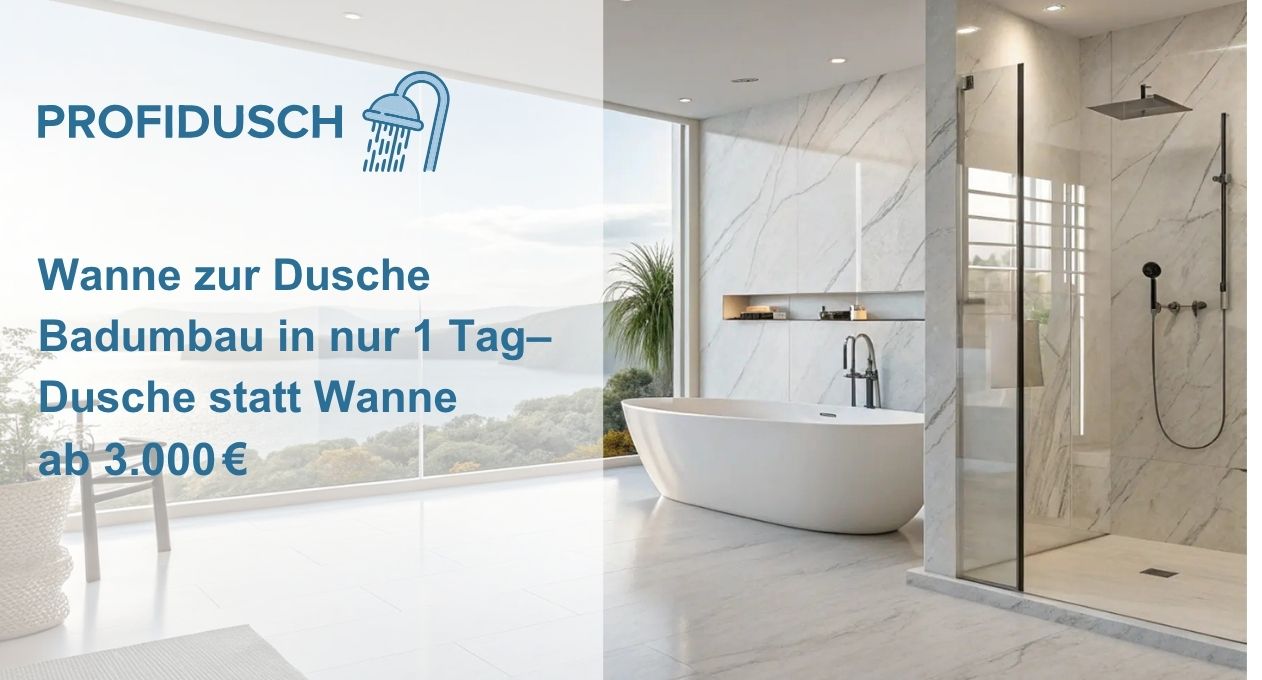 Profidusch Badumbau (von der Wanne zur Dusche) Schwedelbach