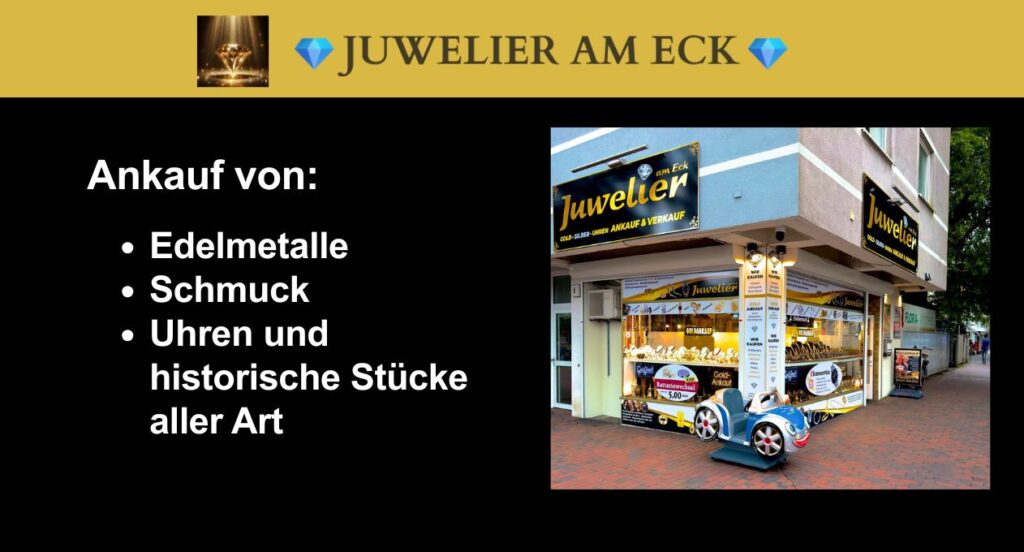 Juwelier am Eck Neumünster - Zahngoldankauf, Goldankauf, Silberankauf, Schmuckankauf, Online-Schmuck-, Münz- & Edelmetallbewertung